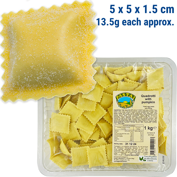Quadrotti con Zucca 1kg PASTAI IN BRIANZA