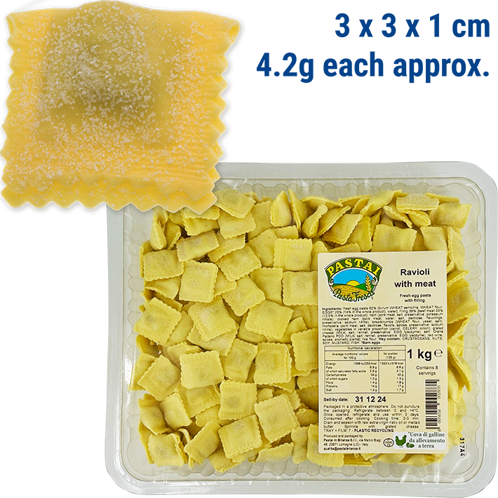 Ravioli con Carne 1kg PASTAI IN BRIANZA
