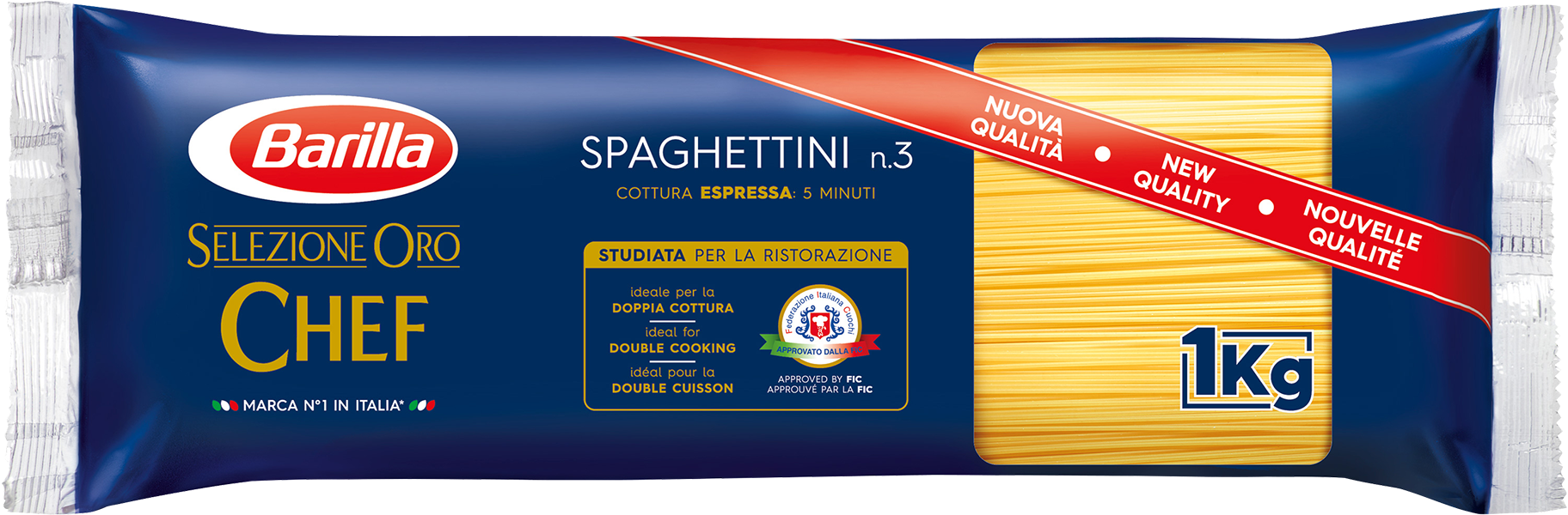 Spaghettini No. 3 Oro Chef Professionals 1kg Barilla