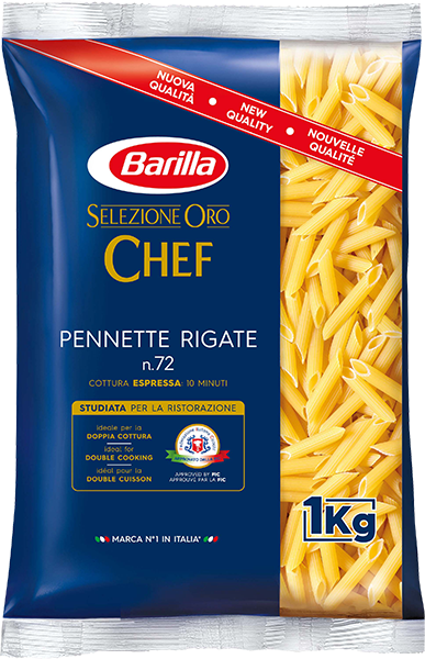 Pennette Rigate No. 72 Oro Chef Professionals 1kg Barilla