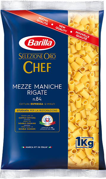 Mezze Maniche Rigate No. 84 Oro Chef Professionals 1kg Barilla