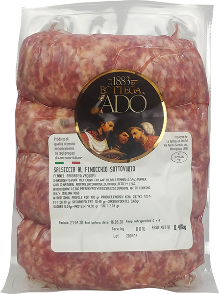 Salsiccia Fresca Al Finocchio 400g LA BOTTEGA DI ADÒ