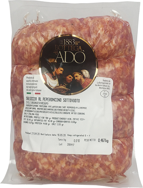 Salsiccia Fresca Al Peperoncino 400g LA BOTTEGA DI ADÒ