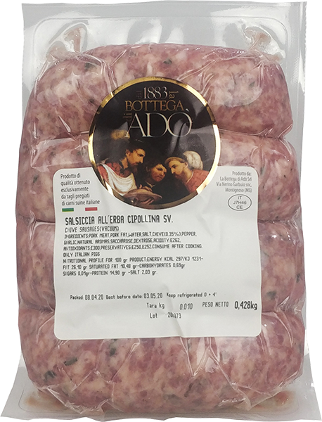 Salsiccia Fresca Con Erbe Cipolline 400g LA BOTTEGA DI ADÒ