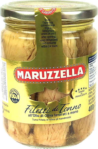 Filetti Di Tonno In Olio D'Oliva Barattolo 400g MARUZZELLA (6/Cassa)