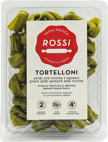 Tortelloni Verdi Ricotta e Spinaci 250g PASTIFICIO ROSSI