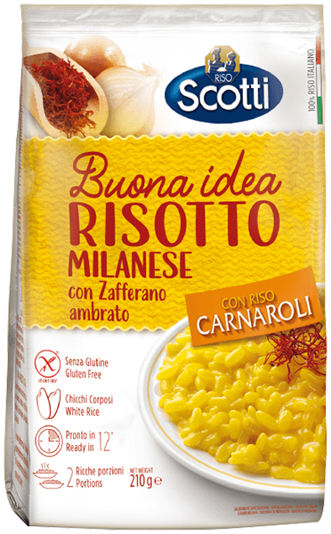 Risotto Carnaroli Milanese con Zafferano Ambrato 210g SCOTTI