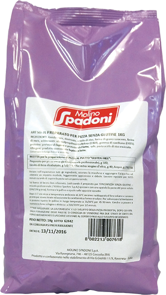 Mix per Pane e Pizza Senza Glutine 1kg MOLINO SPADONI