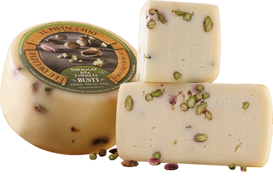 Pecorino con Pistacchio Di Bronte (1.3kg approx.) Sottovuoto CASEIFICIO BUSTI