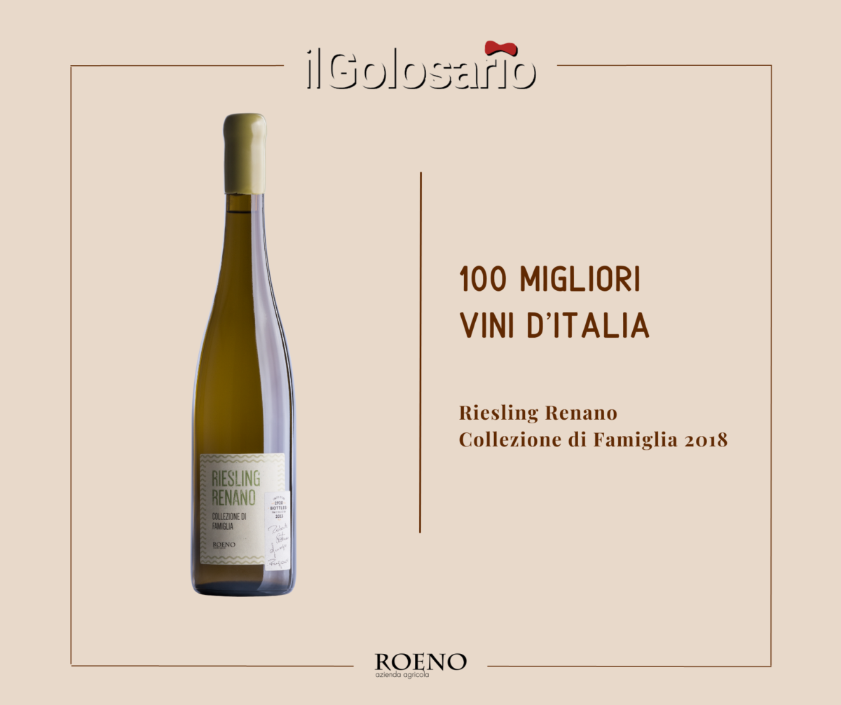 Il Glossario awards - The "Riesling Renano Collezione di Famiglia" is one of the 100 best wines in Italy