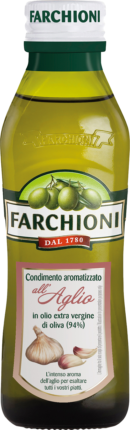 Olio Extra Vergine di Oliva Aromatizzato all'Aglio 250ml FARCHIONI