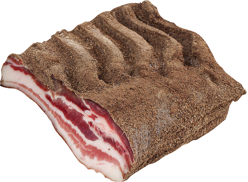 Pancetta Tesa Al Pepe Nero a Metà Sottovuoto (1.3kg approx.) SALUMIFICIO GERINI