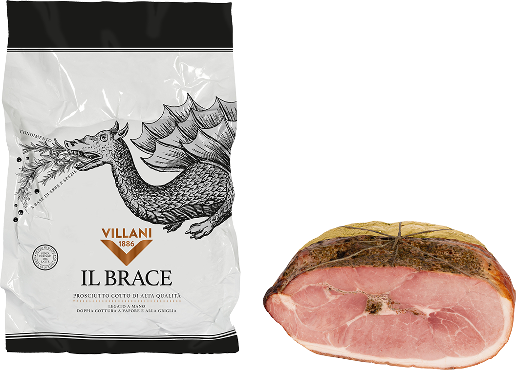 Prosciutto Cotto 'Il Brace' a Metá (3.5kg approx.) VILLANI