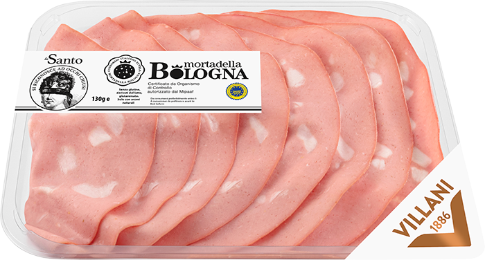 Mortadella Bologna I.G.P. 'La Santo' Affettata 130g VILLANI