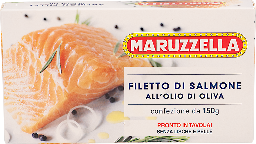 Filetti Di Salmone All'Olio D'Oliva Scatoletta A Strappo 150g MARUZZELLA (12/Cassa)