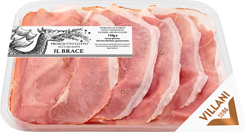 Prosciutto Cotto 'Il Brace' Affettato 110g VILLANI