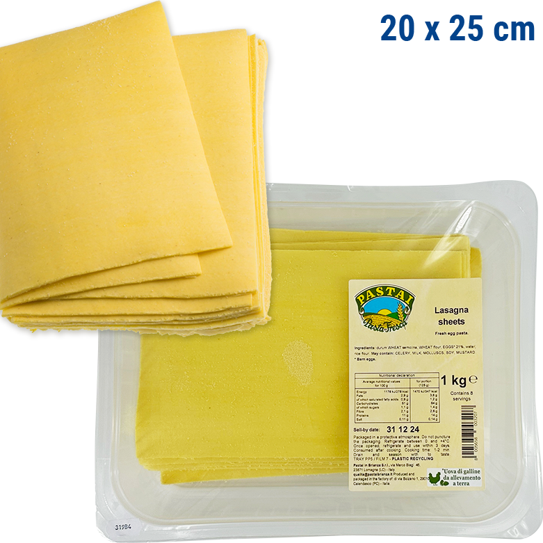 Sfoglie di Lasagna All'Uovo 1kg PASTAI IN BRIANZA
