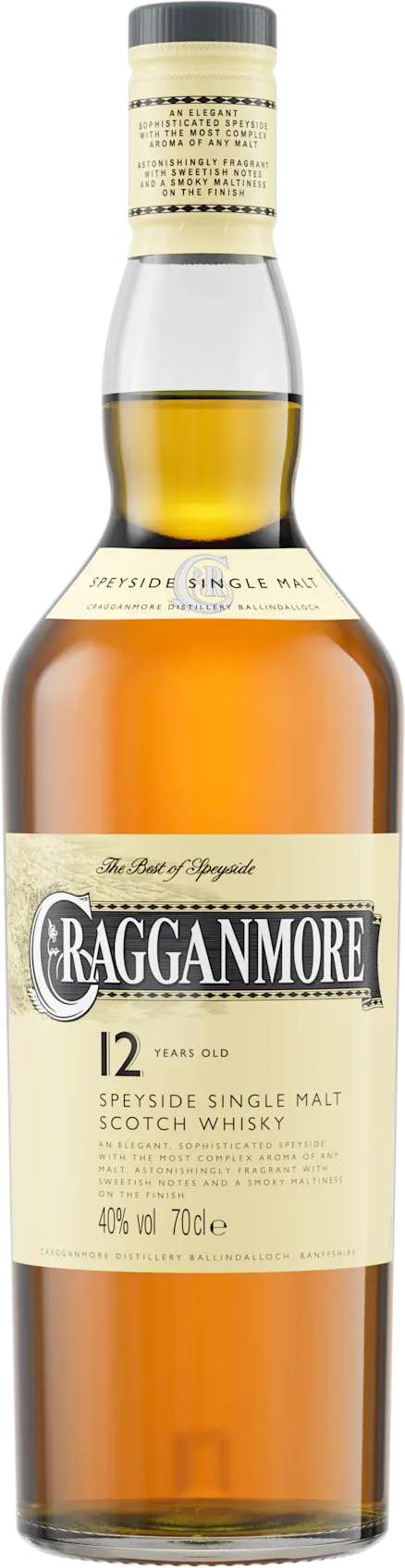 Single Malt 12YO Whisky 70cl CRAGGANMORE