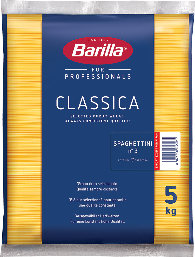 Spaghettini No. 3 Classic Professionals 5kg Barilla