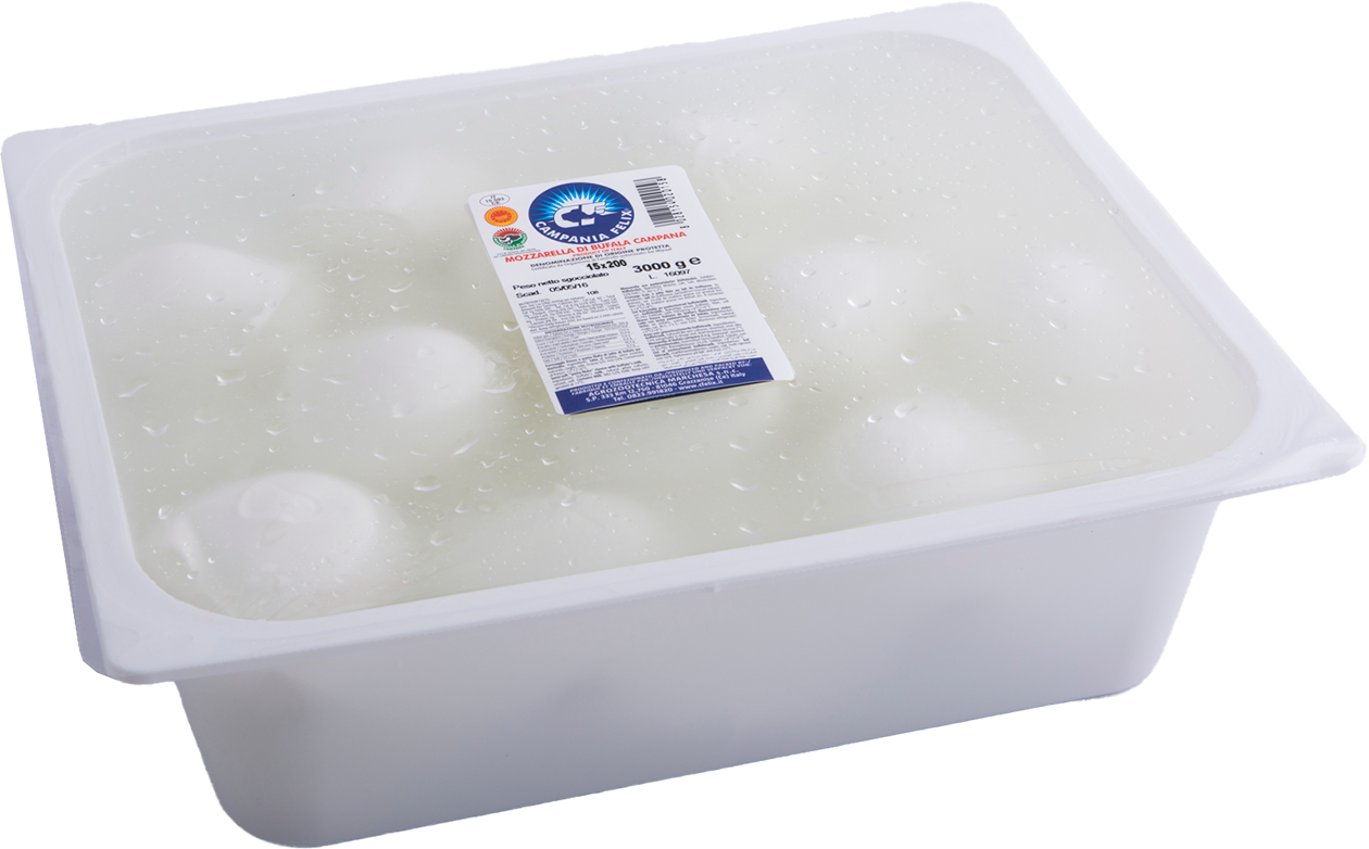 Mozzarelle Di Bufala D.O.P. Sfuse In Vassoio Da 15 x 200g CAMPANIA FELIX