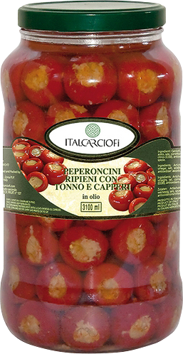 Peperoncini Ripieni Tonno e Capperi 1.7lt ITALCARCIOFI