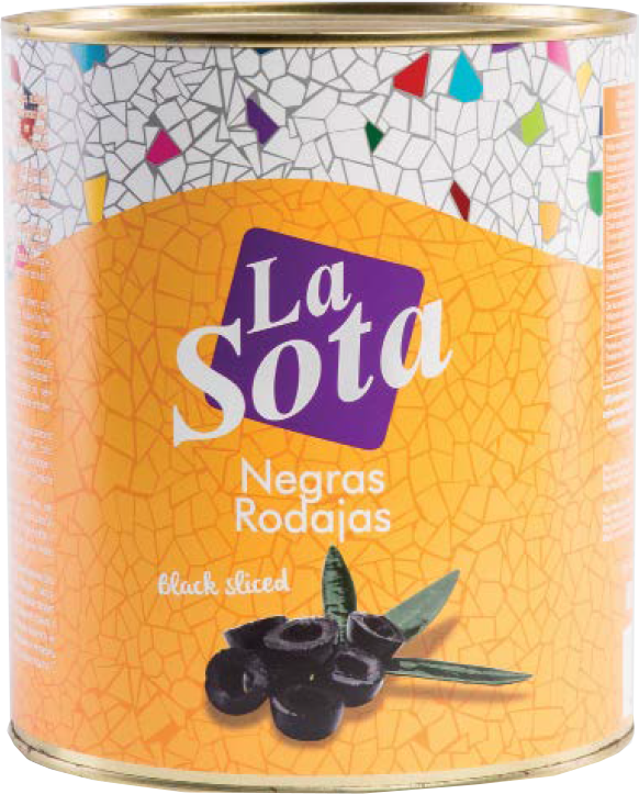 Sliced Black Olives 3kg LA SOTA