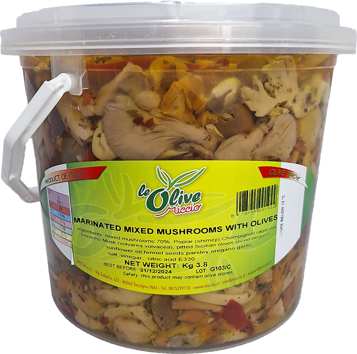 Olive Marinate Con Funghi 3.95kg MICCIO