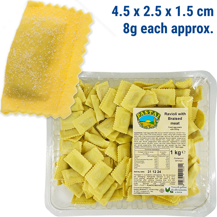 Ravioli con Brasato di Carne 1kg PASTAI IN BRIANZA