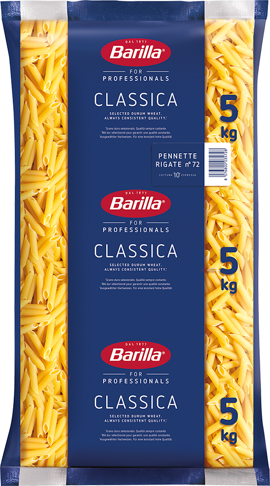 Pennette Rigate No. 72 Classic Professionals 5kg Barilla