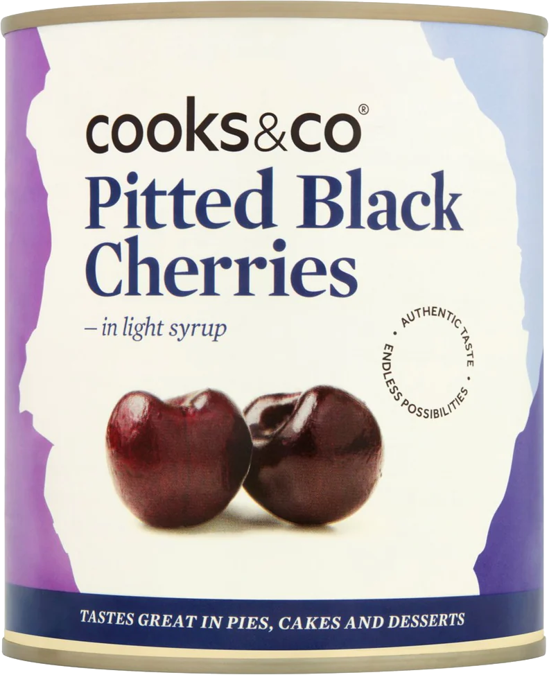 Pitted Black Cherries 850g COOKS & CO