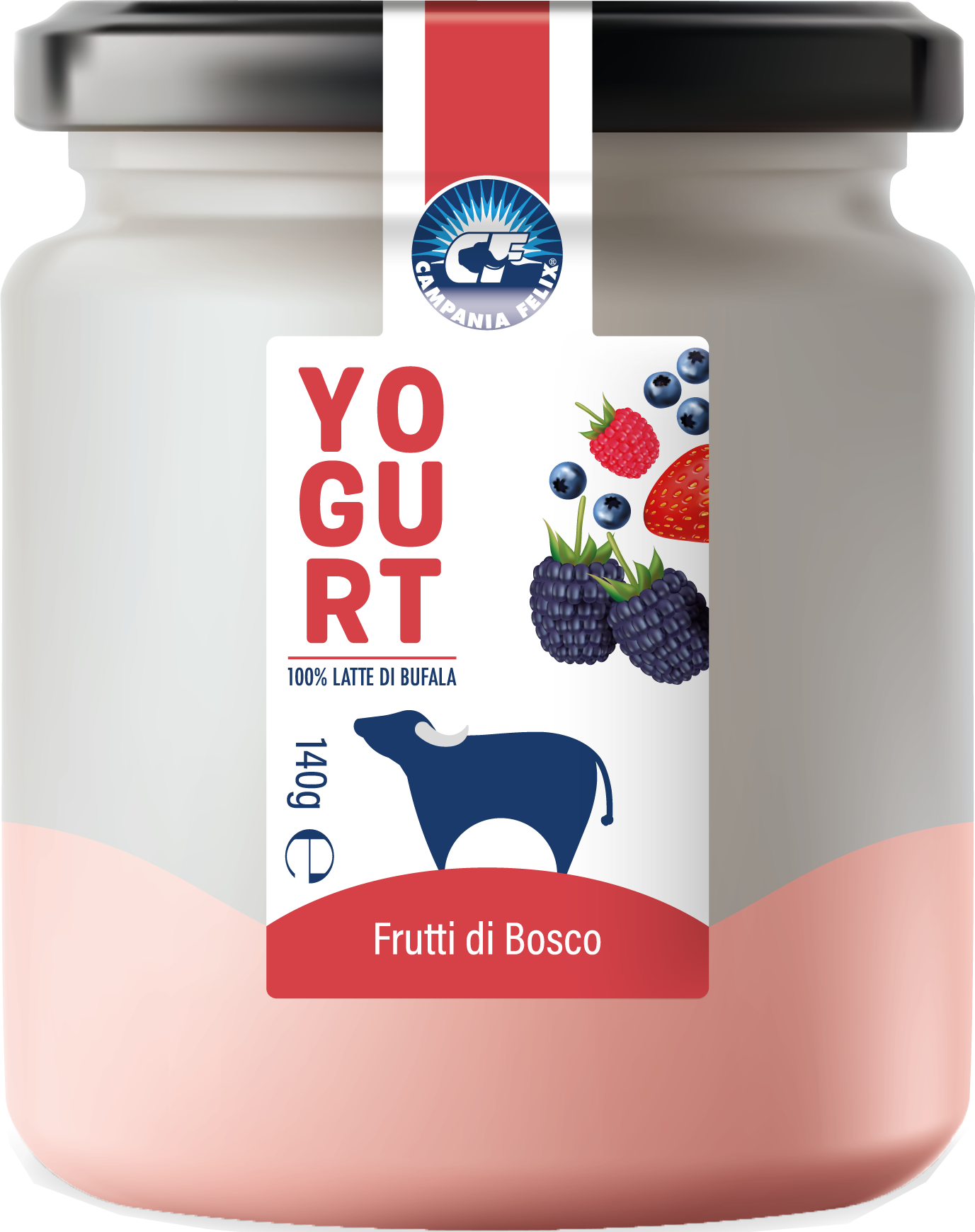 Yogurt Di Latte Di Bufala Ai Frutti Di Bosco 140g Barattolo CAMPANIA FELIX