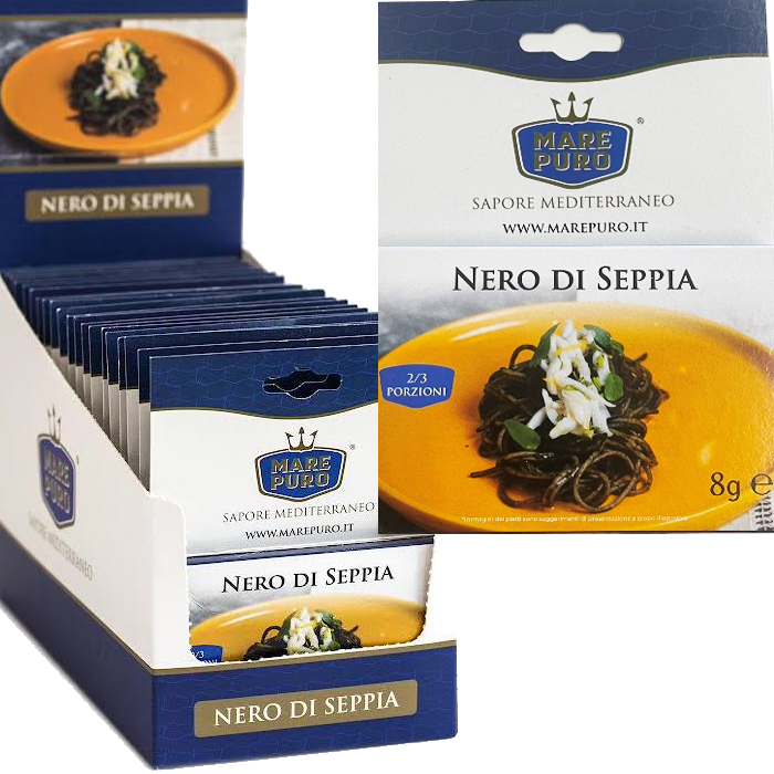 Nero di Seppia Pacco Espositore da 20 bustine x 8g (2x4g) MARE PURO