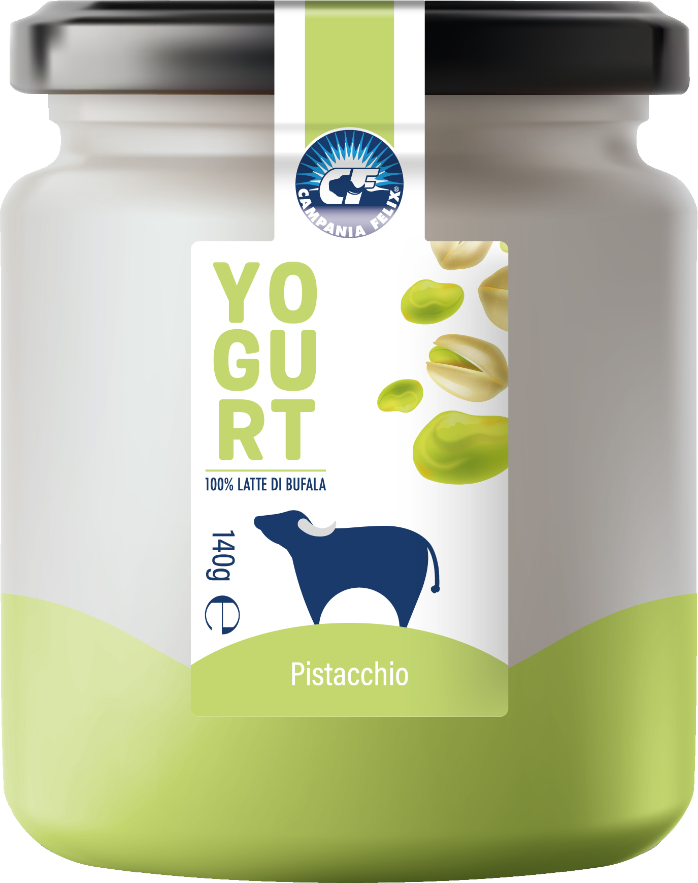Yogurt Di Latte Di Bufala Al Pistacchio 140g Barattolo CAMPANIA FELIX