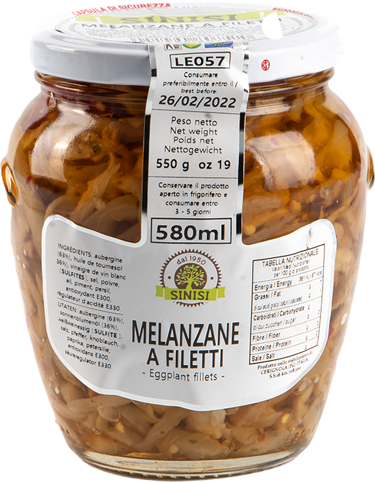 Melanzane a Filetti 580ml SINISI