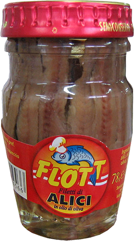 Filetti Di Acciughe In Olio D'Oliva 78g Barattolo (SGOCC. 42g) FLOTT