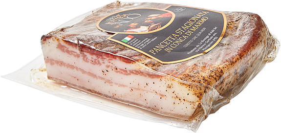 Pancetta Tesa Stagionata in Conca di Marmo Trancio 350g LA BOTTEGA DI ADÒ