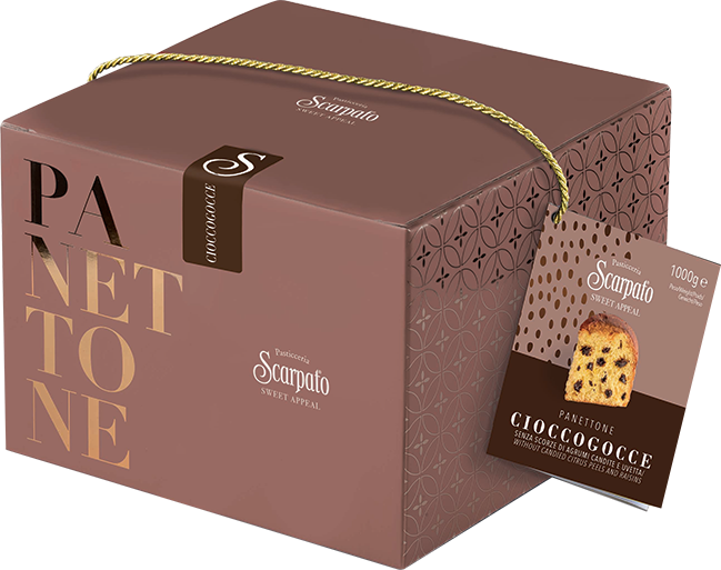 Panettone Cioccogocce (Scatola Marrone) 1kg SCARPATO