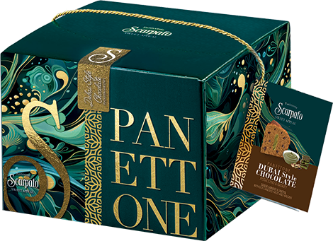 Panettone Dubai Style Chocolate (Scatola Verde) 800g SCARPATO