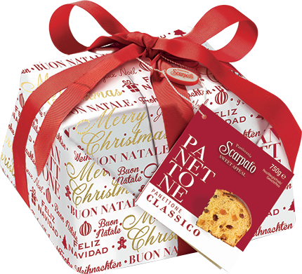 Panettone Classico (Incarto a Mano Bianco) 750g SCARPATO