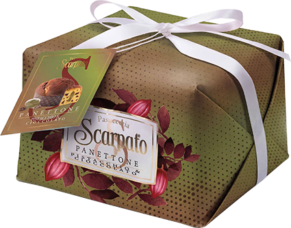 Panettone Pistacchio e Cioccolato (Incarto a Mano Prestige) 750g SCARPATO