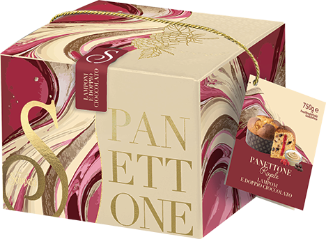 Panettone Royale Lamponi e Doppio Cioccolato (Scatola) 750g SCARPATO