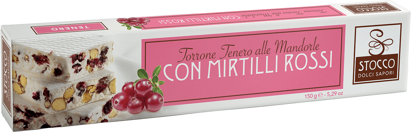 Torrone Tenero alle Mandorle Con Mirtilli Rossi 150g DOLCIARIA STOCCO