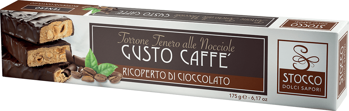 Festive Offer - Torrone Tenero alle Nocciole Gusto Caffè Ricoperto di Cioccolato 175g DOLCIARIA STOCCO
