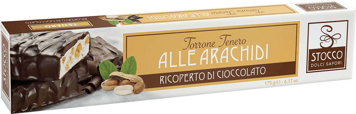 Festive Offer - Torrone Tenero alle Arachidi Ricoperto di Cioccolato 175g DOLCIARIA STOCCO