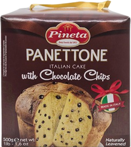 Panettone Con Gocce Di Cioccolato (Scatola) 500g PINETA
