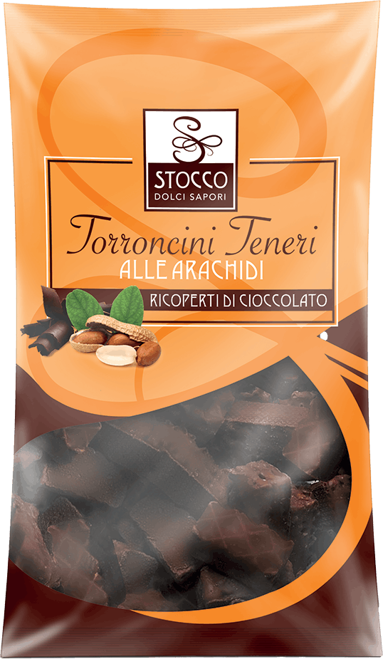 Torroncini Teneri alle Arachidi Ricoperti di Cioccolato 250g DOLCIARIA STOCCO