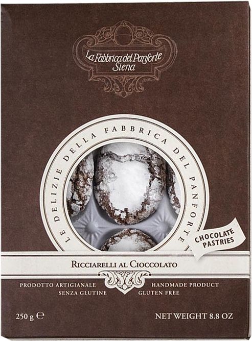 Ricciarelli Di Siena al Cioccolato Gluten Free IGP 250g Box ANTICHI DOLCI DI SIENA